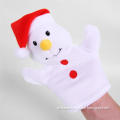 soft promotional gift plush christmas hand puppet, promotional gift plush christmas hand puppet
